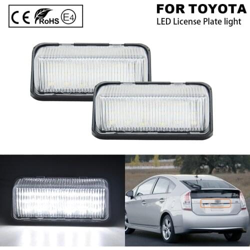 2pcs LED Number License Plate Light Lamp For TOYOTA Prius XW50 ZVW35 ZVW50/51/55 Alphard VELFIRE AGH30/35 GGH30/35 hybrid AYH30