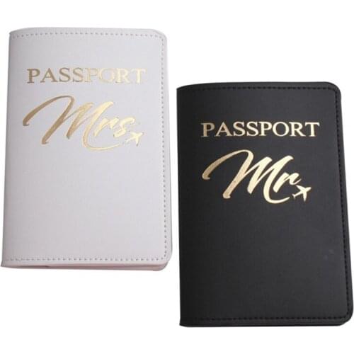 Portable Bride Groom Travel Passport ID Credit Card Cover Holder Case Protector