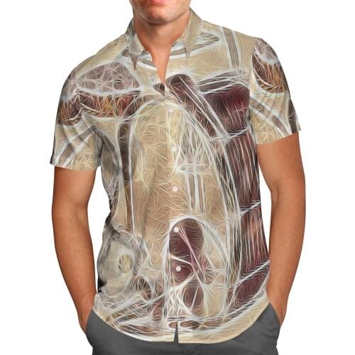 Psychedelic 3D Beach Hawaiian 2021 Summer Mens Shirt Short Sleeve Shirt Streetwear Oversized 5XL Camisa Social Chemise Homme-87