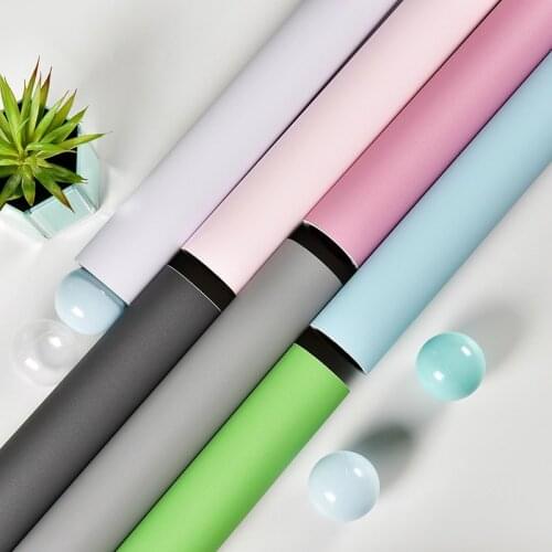 5M Solid Matte Vinyl self adhesive Wallpaper DIY Waterproof Wall Stickers Home Decor Films Living Room Kitchen Door Poster
