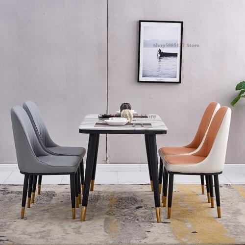 Nordic Dining Chair Backrest Lazy Casual Dining Table Chair Home Modern Minimalist Net Red Vibrato With The Same Stool Ins