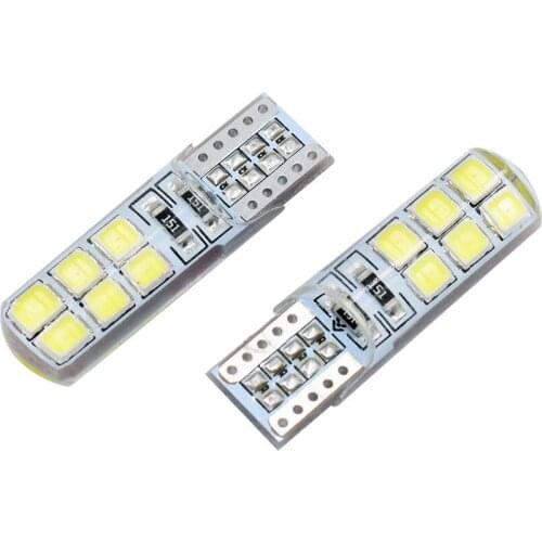 High Brightness LED License Plate Lamp, Side Lamp, Roof Lamp, Door Lamp, T10 2835 12smd Silicone Gel Drop Crystal Lamp