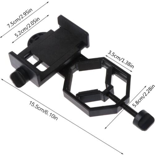 Universal Cell Phone Adapter Mount Monocular Microscope Accessories Adapt Telescope Mobile Phone Clip Accessory Bracket L4MB