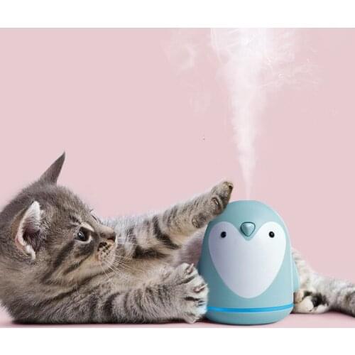 220ml Cute Penguin USB Air Diffuser Ultrasonic Night Light Aroma Humidifier Home Office Car Mist Maker Essential Oil Sprayer