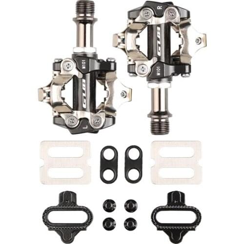 GUB M101 Aluminum Alloy MTB Bike Bicycle Clipless Light Pedals 9/16" CR-MO Spindle Sealed Cleats Compatible For SHIMANO SPD