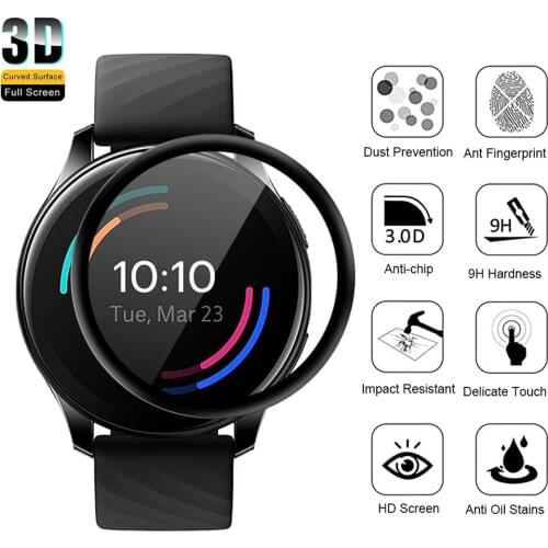 3D Curved Edge Protective Film For For OnePlus Watch Full Coverage Soft HD Screen Protector Film
