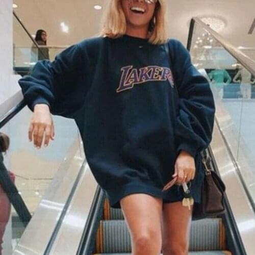 Vintage Casual Streetwear Aesthetic Designer Graphic Hoodies Teens Letter Print Women Sweatshirts Oversize Lazy Tops Clothes