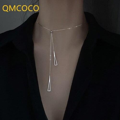 925 Silver Geometric Irregular Necklace Women Simple Design Light Luxury Collarbone Chain 2021 New Trend Neck Accessories