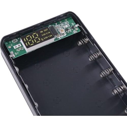 LCD Display DIY 8x18650 Battery Case Power Bank Shell Portable External Box without Battery Powerbank Protector T8WF