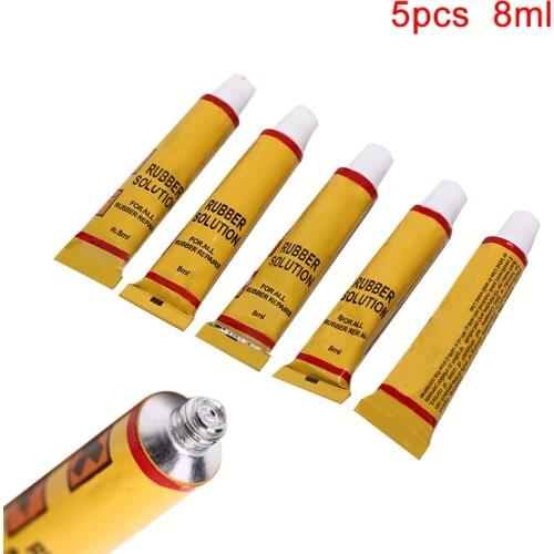 1/5Pcs 8 ML Bicycle Tire Repair Road Mountain Bike Tyre Inner Tube Puncture Repair Rubber Cement Cold Glue Bike Tire Patch