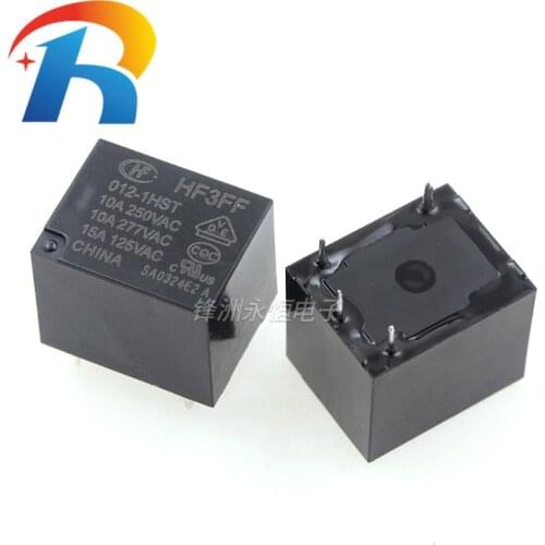 100%Original New JQC HF3FF-005-1HST HF3FF-012-1HST HF3FF-024-1HST JQC-3FF-024-1HST 10A 4PIN 5VDC 12VDC 24VDC Power Relay