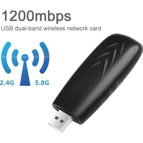 1200Mbps Mini USB 3.0 Wireless 2.4G&5G Wifi Adapter High speed Network Card Dual Band 802.11 AC Antenna For Laptop Desktop