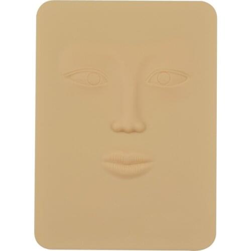 5Pcs Silicon ilicone Tattoo 4D Practice Synthetic Skin Face 20 x 15cm Permanent Makeup Practice Skin for Beginners