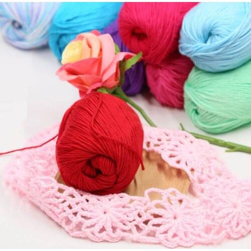50g Cashmere Baby Yarn Coloured Knitting 6PLY soft Wool Cotton Knitting Knitted Craft Babycare Sweater Supersoft Wholesale