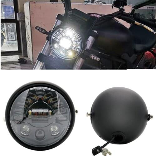 7 inch Led Headlight Hi/Low Beam Turn Signal for Motorcycle Lamp housing bracket Light Shell