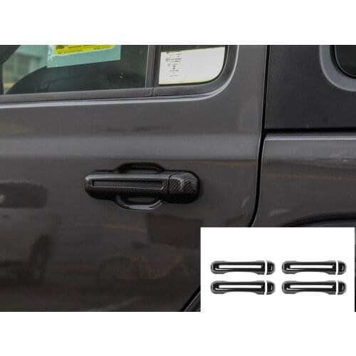 8*Carbon fiber Door Handle Trim for Jeep Wrangler JL 4-Door 2018-19 JT Gladiator
