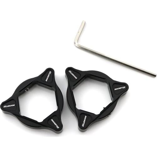 Motorcycle Accessories For Triumph ROCKET III 2004-2007 22mm CNC Aluminum Front Fork Preload Adjuster Hexagon Design