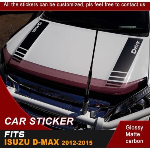Car Decals Off Road 4X4 Rear Hood Stripe Gradient Graphic Vinyl Sticker Fit For Isuzu D-Max 2012 2013 2014 2015 CABINE CREW