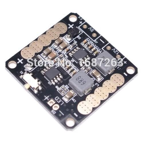 CC3D Flight Controller PDB Power Distribution Board with 5V 12V BEC Output LED Switch for FPV RC 250 Across Quadcopter