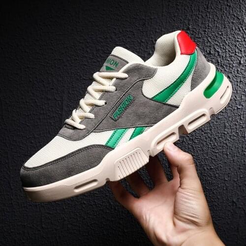 Men Vulcanized Shoes 2021 Outdoor Casual Sneakers Comfortable Light Mesh Breathable Flat Shoes Running Walking Trainers Footwear