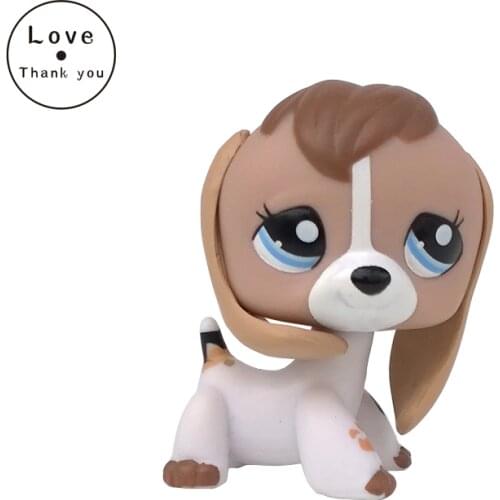LPS CAT pet shop BEAGLE dog #2207 animal toys White body with blue eyes