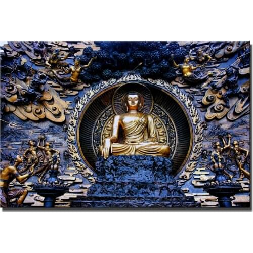 Classical Buddha Canvas Paintings Large Size Realist Buddhism Cuadros Pictures For Living Room Wall Art Posters And Prints