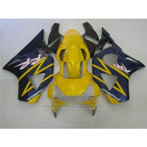 High quality motorcycle fairing kit for Honda CBR954RR 02 03 yellow black blue fairings set CBR954RR 2002 2003 BM28