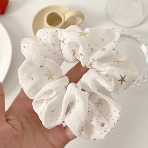 Creative Bronzing Little Star Hair Ring Ins Korean Version Of Accessories Girl Ponytail Bands Head Rope Female Simple Style