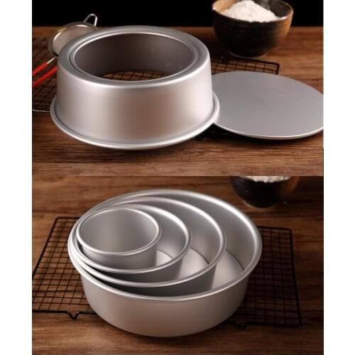 4/6/8/10/12 Inch Round Cake Pan Set With Removable Bottom Aluminum Alloy Chiffon Cake Mold/Mould Set Tier Round Cakes Tins