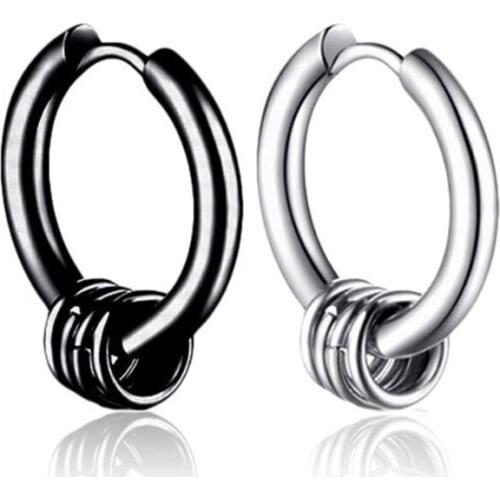 1pc Hip-hop Hipster Rock Punk Gothic Round Earrings Ear Clip Cuff Stud Circle Hoop Earrings For Women Men Lover Piercing Jewelry