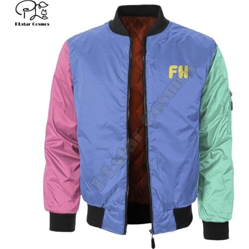 Mens Unisex 3d Crazy Right Jackets Print zipper Flight Jacket casual unisex Harajuku women Streetwear thick coat