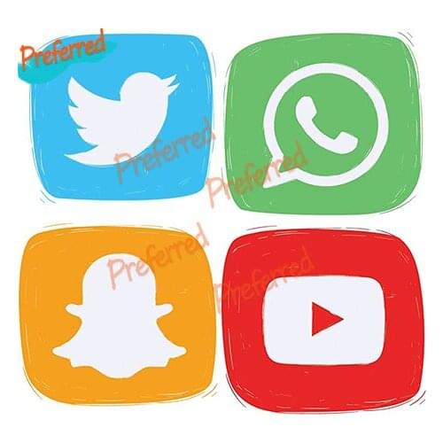 Hot Sticker with Instagram Facebook Social Media Icon Decal Motocross Racing Laptop Helmet Trunk Wall Vinyl Car Sticker