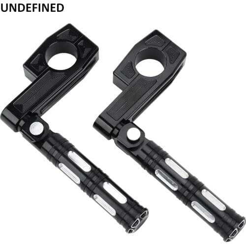 32mm 1-1/4" Motorcycle MX Highway Foot Pegs Engine Guard Crash Bar w/Clamp Universal For Harley Dyna Softail Fat Boy Touring