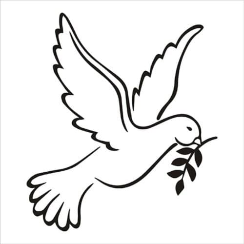 LLY-1672 Lovely Decals Dove Animal Modeling Car Decal PVC Auto Decorative Accessories Creative Sunscreen Waterproof Stickers