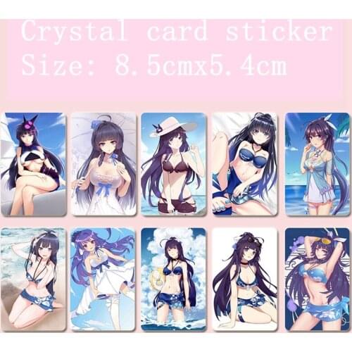 New Honkai Impact 3 Anime Kiana Kaslana Two-dimensional Peripheral Bronya Zaychik Crystal Student Meal Card Sticker