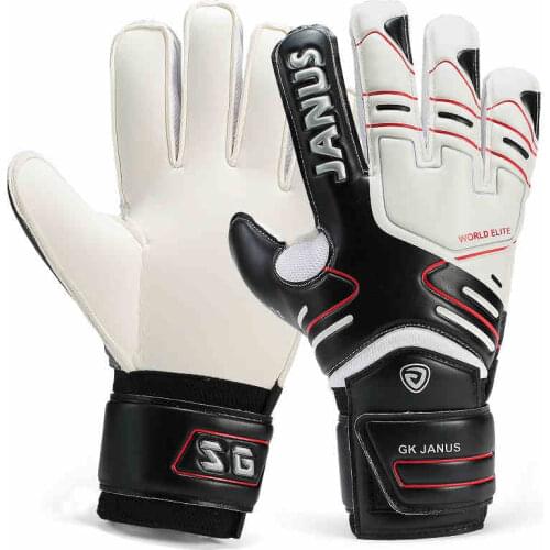 New Latex Kids Soccer Fingers Protection Goalkeeper Thickened Men Soccer Training Goal Keeper Gloves Women Goalie Gloves Black