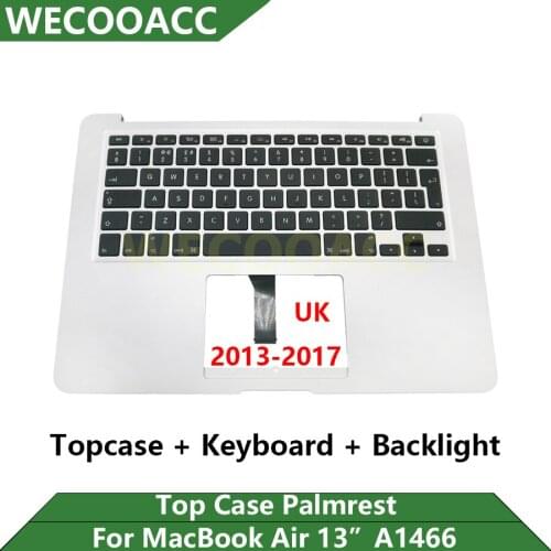 Original UK Topcase Keyboard Backlight For Macbook Pro Air 13" A1466 Top Case Palmrest 2013 2014 2015 2017 Years