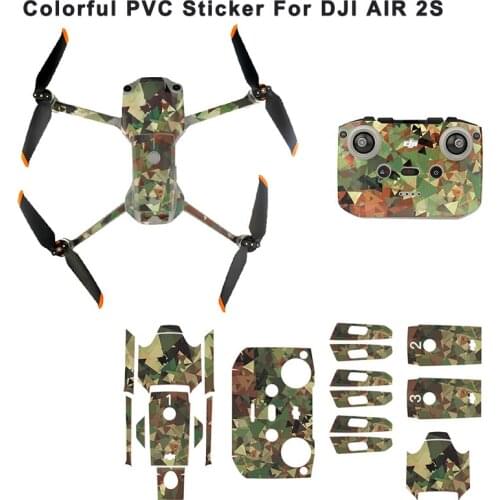 Full Set Sticker Skin For DJI Air 2S Drone Body/Battery/Drone Arm/Remote Control PVC Protective Stickers Drone Accessories