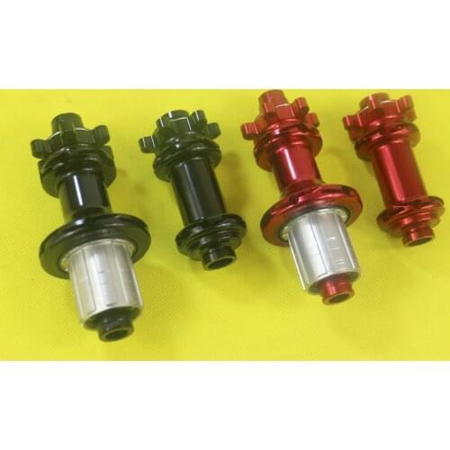 Powerway CX32 road disc cyclocross straight pull bike hubs 24H 383g red black front 100mm*M15 rear 142mm*M12 cyclo-cross thru