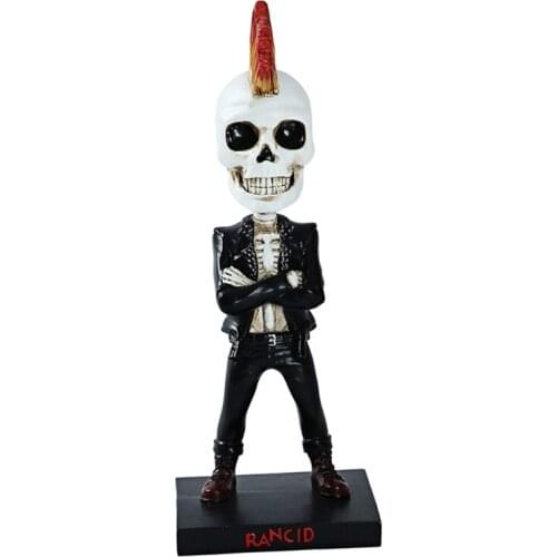 Retro Skeleton Decoration Shook Head Doll Charming Auto Ornaments Mini Console Dashboard Interior Supplies