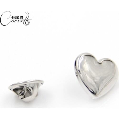 Romantic heart-shaped brooch give you my heat Wedding shirt cufflinks Men and women jackets suit brooch