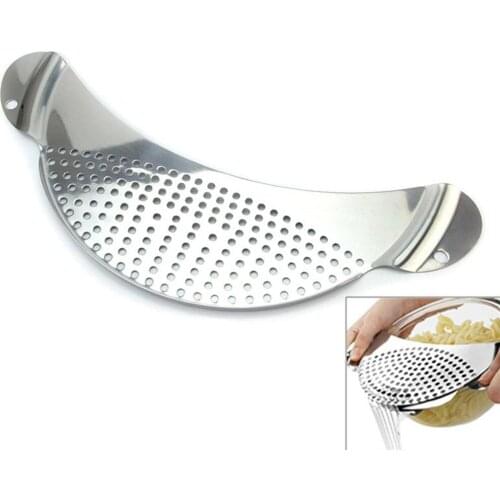Pot Strainer Pan Drainer for Home Kitchen Easy Draining Pot Strainer Stainless Steel Pasta Spaghetti Practical Draining Tool
