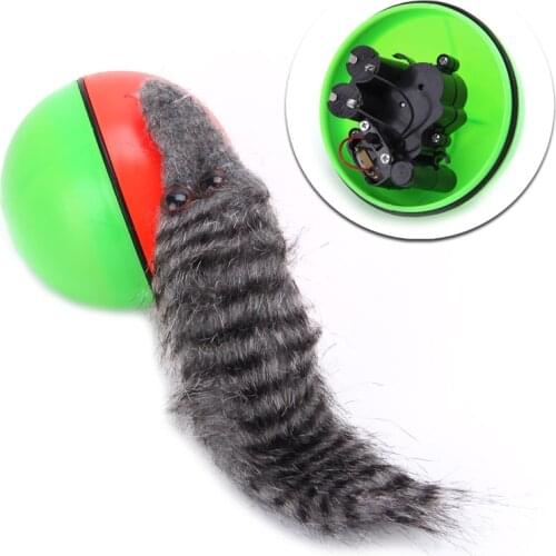 Dog Cat Weasel Motorized Funny Rolling Ball Jump Moving Alive Pet Funny Toys