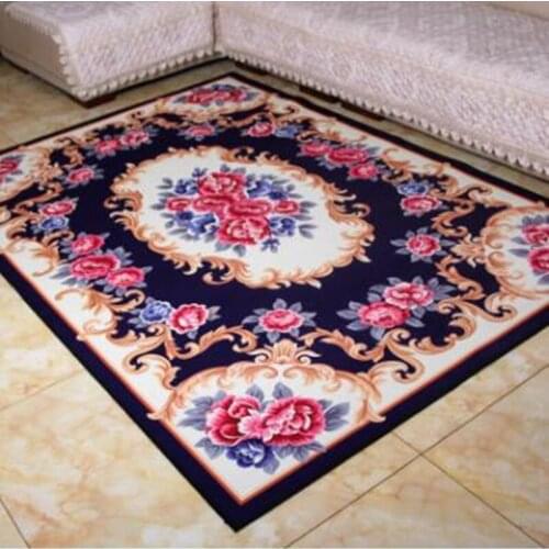 Modern Fashion European style Floral Pattern Absorbent Non-slip pad Area carpets for Living room rugs Bedroom Decor Mat/Carpet
