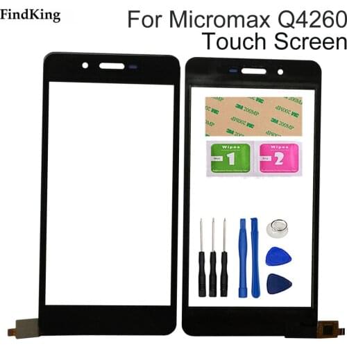 Phone Touch Screen Glass For Micromax Juice A1 Plus Q4260 Micromax Q4260 TouchScreen Front Glass Sensor Lens Tools