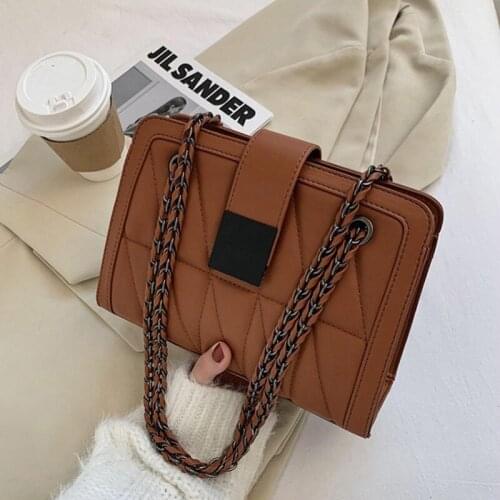Winter Small PU Leather Crossbody Bags for Women 2020 Trend Hand Bag Womens Branded Trending Chain Shoulder Handbags