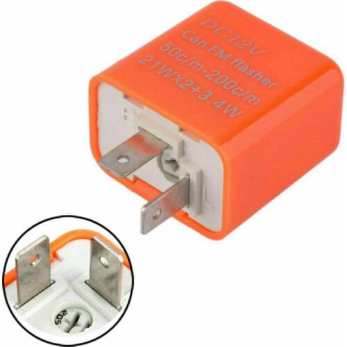 2 Pin 12V Flasher Relay Signal Indicator Waterproof For Honda Suzuki Motorcycle Adjustable