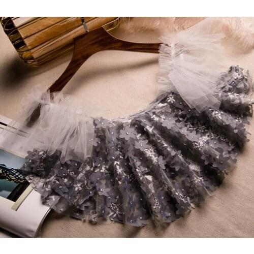 Womens Spring Summer flower beaded mesh cloak lace Pashmina Female Summer Vintage Sunscreen Lace Shawl R1354