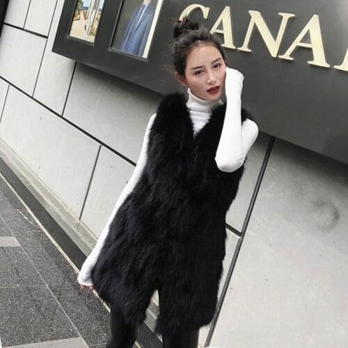 Winter Casual Natural Real Fox Fur Vest for Women Sleeveless Jacket Gilet Fur Bodywarmer Thick Warm Streetwear