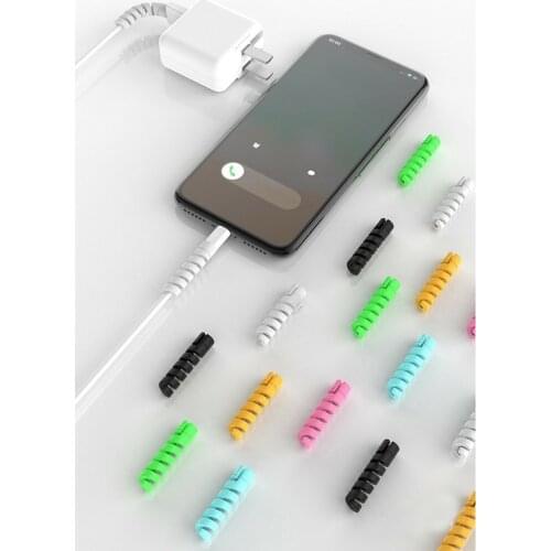 2-10Pcs Cable Protector Winder Wire Cord Organizer Cover for iphone USB Charger Cable Cord Spiral USB Cable Protection